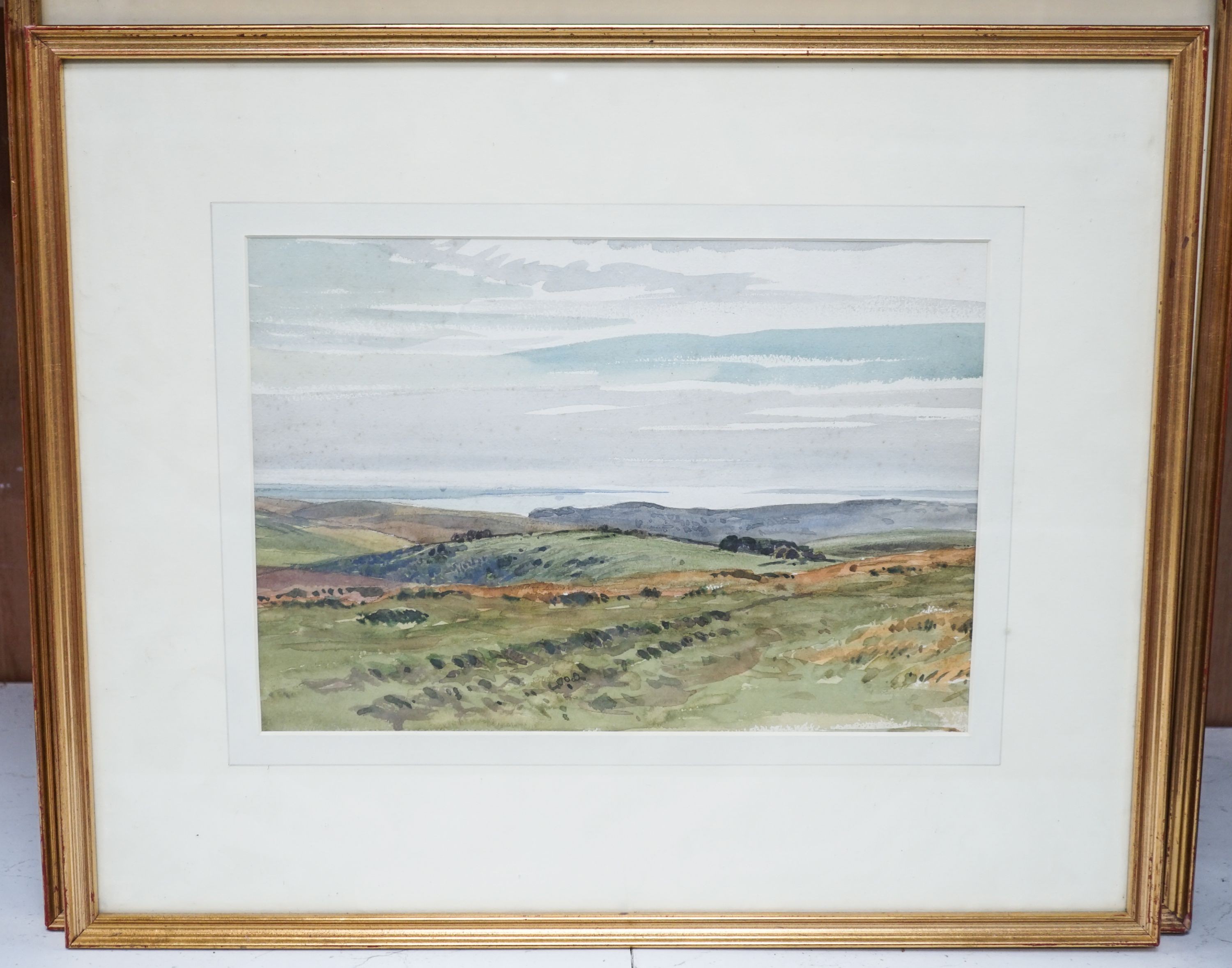 Walter Robert Stewart Acton (1879-1960), three watercolours, Sussex landscapes, 23 x 33cm